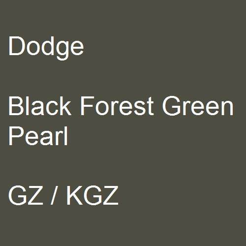 Dodge, Black Forest Green Pearl, GZ / KGZ.